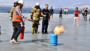 İzmir İtfaiyesi'nden başarılı yangın tatbikatı