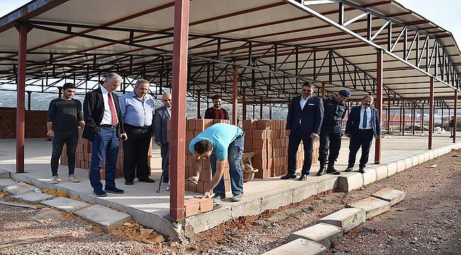 Foça'da Anaokulu Binası İçin İlk Tuğla Konuldu  