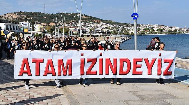 Foça ve Yeni Foça'da ''Ata'ya saygı yürüyüşü'' 