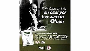 Karşıyaka'dan 10 Kasım anısına Atatürk sofrası 