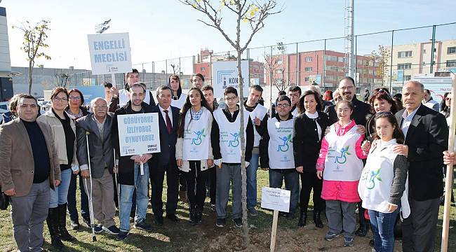 Engelsiz bir dünya için ağaç diktiler 