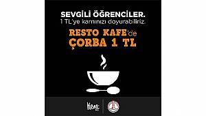 Karşıyaka Belediyesi'nden öğrencilere 1 liraya çorba  