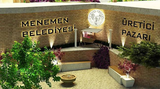 Menemen Belediyesi Üretici Köylü Pazarı için kolları sıvadı 