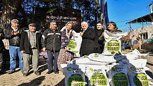 Yangından zarar gören üreticiye Büyükşehir'den destek 