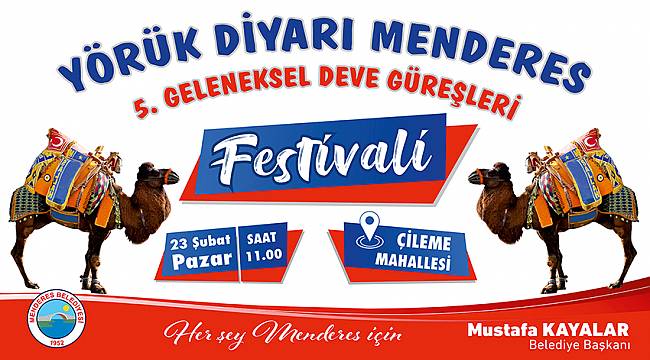 Menderes'te Deve Güreşleri Festivali için geri sayım başladı 