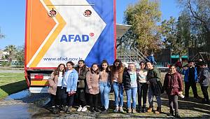 AFAD Deprem Simülasyon TIR'ı Foça'da