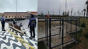 Park bahçe ve sahiller ıssız kaldı  