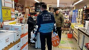 Marketlere dezenfektan ve maske denetimi