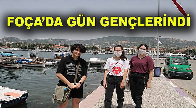 Foça'da cadde ve sokaklar bu kez gençlerindi 