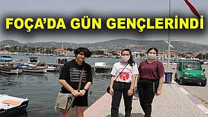 Foça'da cadde ve sokaklar bu kez gençlerindi