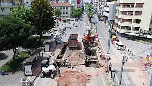 Talatpaşa Bulvarı'nda altyapı mesaisi