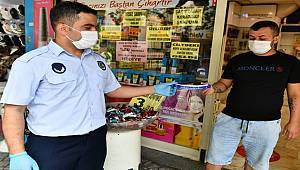 Büyükşehir'den Kemeraltı esnafına koruyucu ekipman desteği 