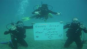 Foça'da önlemleri alıp, dalış yaptılar 