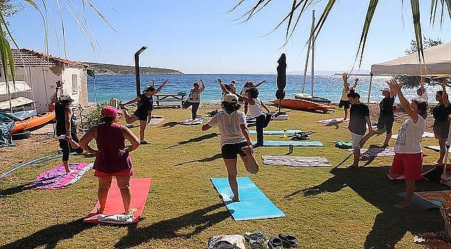 Karaburun'da denize nazır pilates 