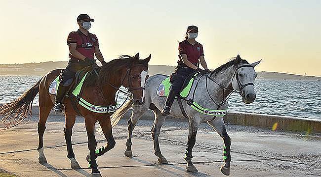 Atlı polisler Aliağa'da göreve başladı