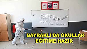Bayraklı'da okullar dezenfekte edildi