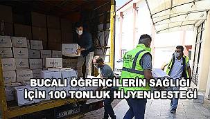 Buca Belediyesi'nden okullara 100 tonluk hijyen malzemesi 