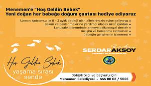 Menemen Belediyesi'nden yeni bir sosyal sorumluluk projesi: "HOŞ GELDİN BEBEK" 