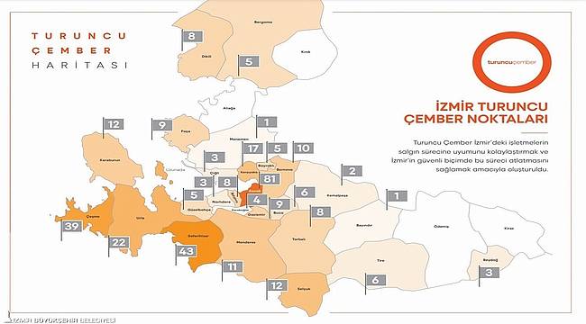 Turuncu Çember Karabağlar, Torbalı, Menemen'de  