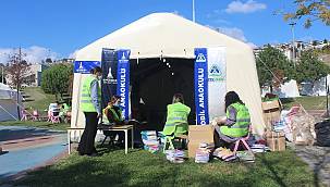 Depremzede çocuklar için anaokulu çadırları 