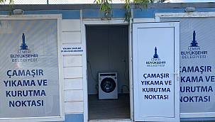 Depremzedeler için 4 noktada çamaşırhane kuruldu