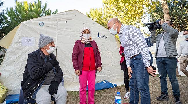 İzmir'de son çadır da bugün kaldırıldı 