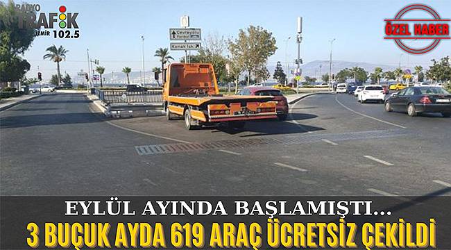 3 buçuk ayda 619 araç ücretsiz çekildi 