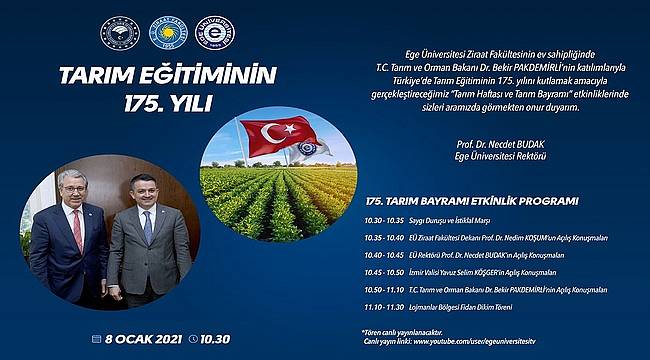 Ege'de Tarım Bayramı Bakan Pakdemirli'nin katılımıyla kutlanacak 