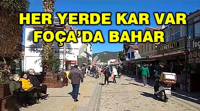 Kar Foça'yı adeta teğet geçti