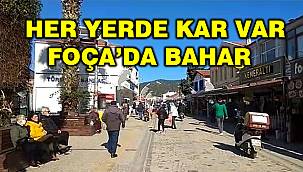 Kar Foça'yı adeta teğet geçti