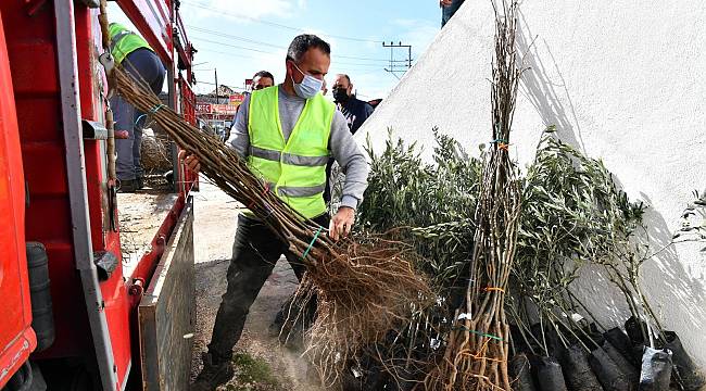 2021 yılının ilk fidanları üreticiyle buluştu  