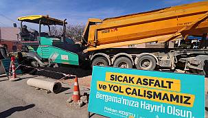 Bergama'da asfalt sevinci