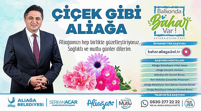 Aliağa Belediyesinden Her Balkona Çiçek 