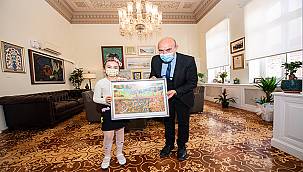 Japonya'dan ödülle dönen Lara'dan Başkan Soyer'e ziyaret 