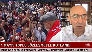Başkan Soyer'den canlı yayında 1 Mayıs mesajı: "Aramızda işçi-patron ilişkisi yok, hepimiz İzmir için çalışıyoruz"
