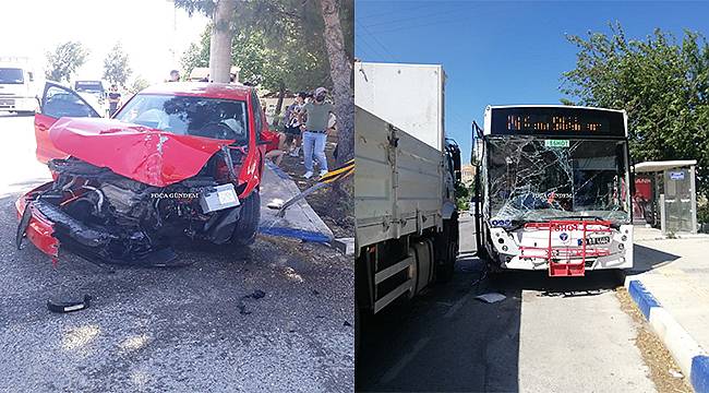 Foça'da trafik kazası  