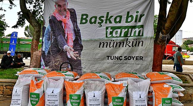 Kiraz'daki üreticilere 333 ton kuzu büyütme yemi hibe edildi 