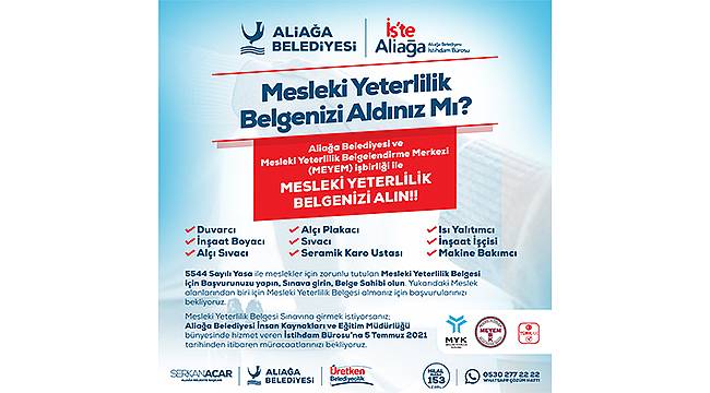 Aliağa Belediyesi'nden Nitelikli İşgücü ve İstihdama Destek 