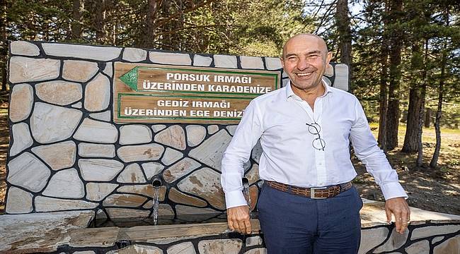 Başkan Soyer Gediz'in doğduğu Murat Dağı'ndan seslendi: "Bu hayat kaynağını tahrip etmeye kimsenin hakkı yok"