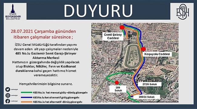 Buca'da geçici trafik düzenlemesi 