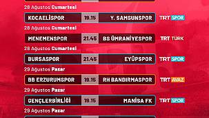 TFF 1. Lig'in 3. Hafta Karşılaşmaları Canlı Yayınla TRT Ekranlarında