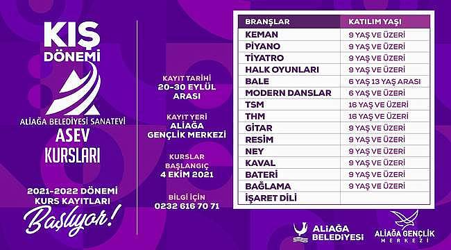 ASEV Kursları Sanatseverlere Kapılarını Açıyor 