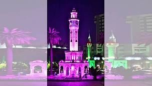 Saat Kulesi Alzheimer Günü için mora büründü 