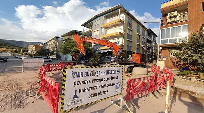 Karşıyaka ve Karabağlar'da yağmur suyu hattı çalışmaları sürüyor 