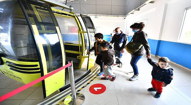 Teleferik Tesisleri minik ziyaretçileri ağırladı 