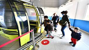 Teleferik Tesisleri minik ziyaretçileri ağırladı 