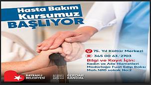 Bayraklı'da 'Hasta Bakım Kursu' kayıtları başladı 