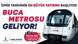 Buca otobüs hatlarına metro töreni için bir günlük düzenleme 