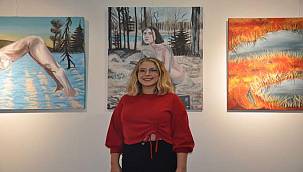 EÜ'de "Kendimden Kaçamıyorum" sergisi açıldı 