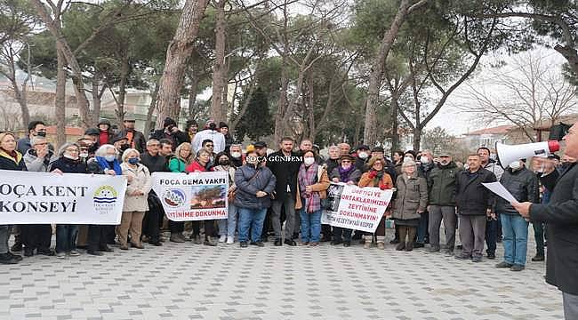 Foçalılardan 'zeytinime dokunma' eylemi